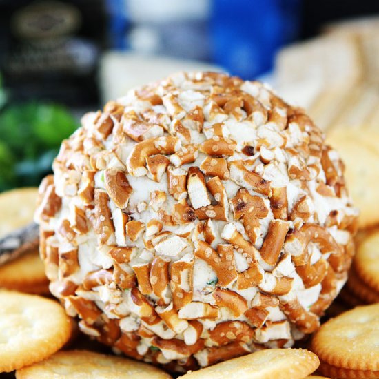 Bacon Cheddar Pretzel Cheese Ball