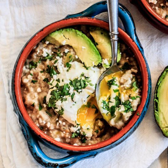 Green Chile Savory Oatmeal