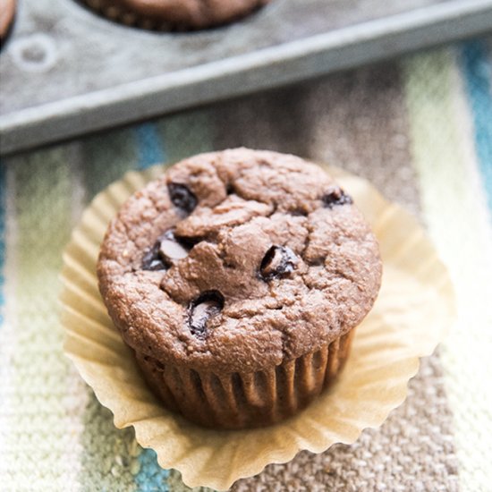 Chocolate Banana Blender Muffins