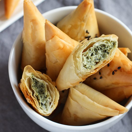 Vegan Spinach Artichoke Spanakopita