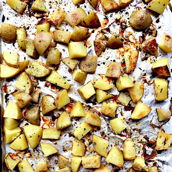 Honey Garlic Roasted Yukon Potatoes