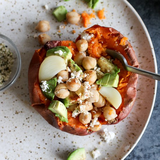 Avocado Stuffed Sweet Potatoes