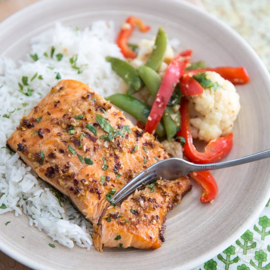 Ginger Garlic Grilled Salmon