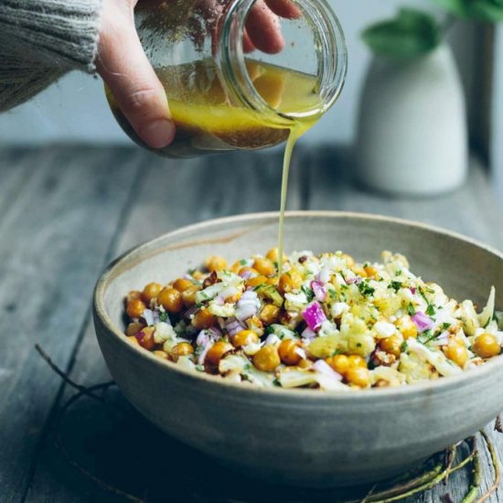 Roast Chickpea Cauliflower Bowl