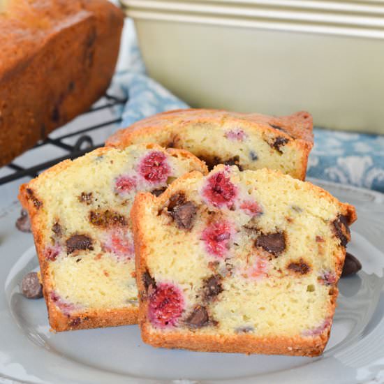 Raspberry Chip Yogurt Quick Bread