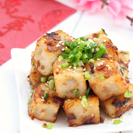 Fried Turnip Cake with XO Sauce