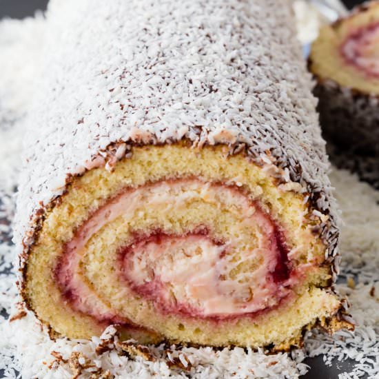 Lamington Swiss Roll