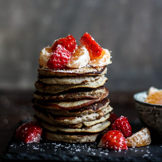 Gluten Free Banana&Coconut Pancakes