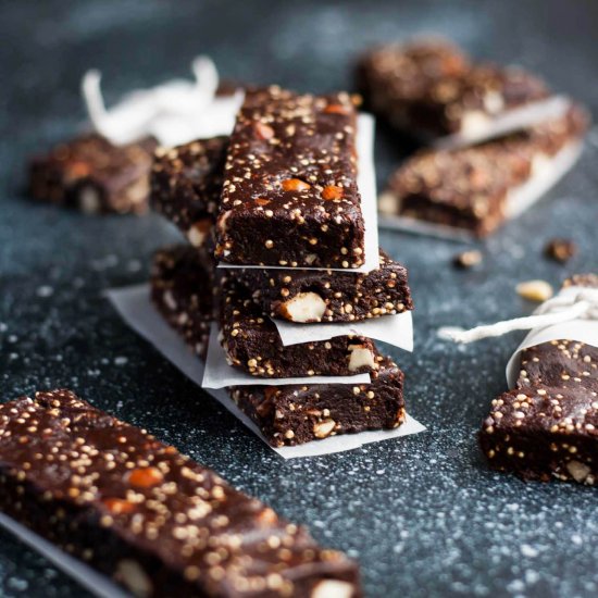 Raw Mexican Chocolate Energy Bars