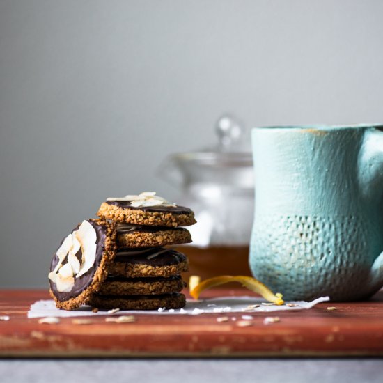 Chocolate Orange Oat Biscuits