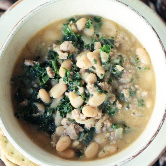 White Turkey Chili with Kale