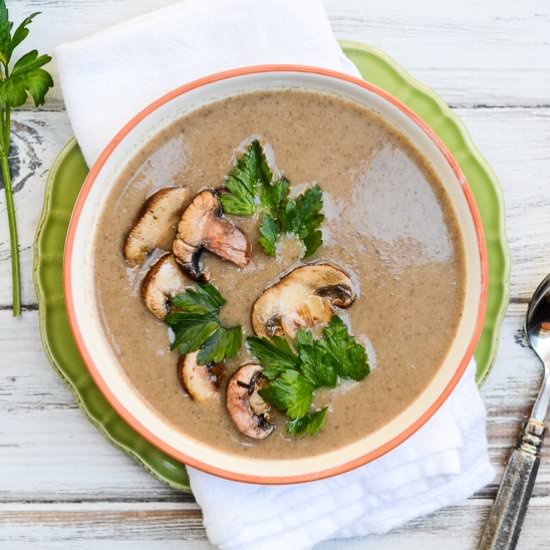 Dairy-Free Creamy Mushroom Soup