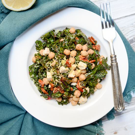 Chickpea & Kale Salad with Pecans