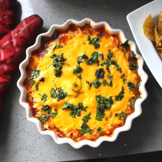 Cheesy Chicken Enchilada Dip