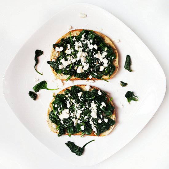 Spinach and Feta Toast