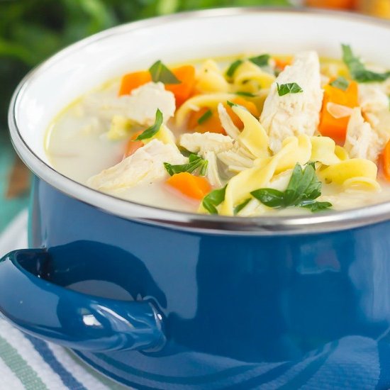 Lightened Up Creamy Chicken Soup