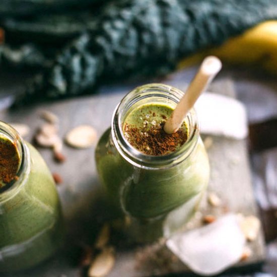 Green Banana Bread Smoothie