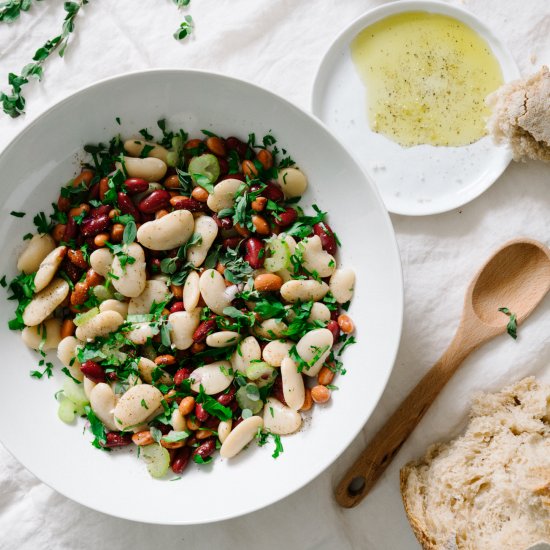 Winter Bean Salad & Herb Dressing