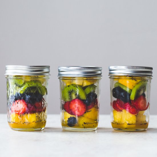 Poppyseed Marinated Fruit Jars