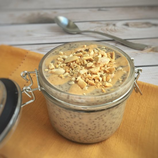 PB Banana Chia Pudding-Low FODMAP