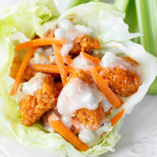 Buffalo Chicken Lettuce Wraps