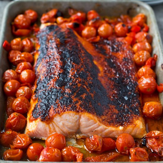 Tomato Butter Roasted Salmon