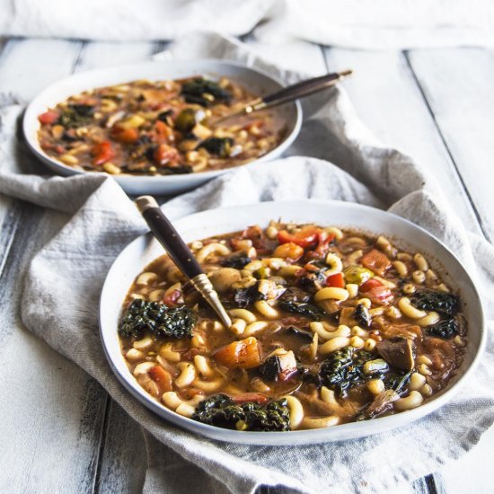 Vegan Minestrone With Macaroni