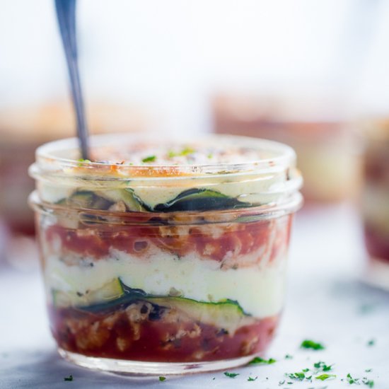 Mason Jar Zucchini Lasagna