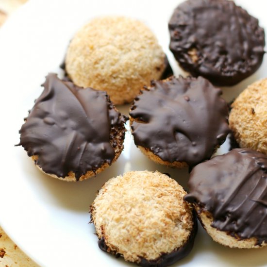 Chocolate-Dipped Coconut Macaroons