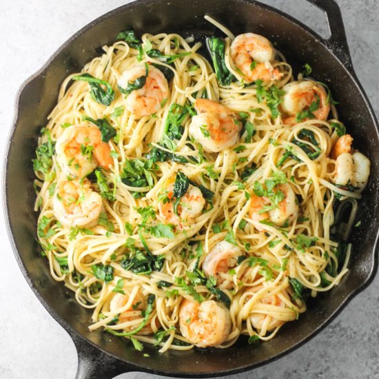 Spicy Lemon Pasta with Shrimp