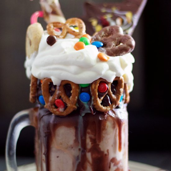 Salted Caramel Pretzel Freakshake