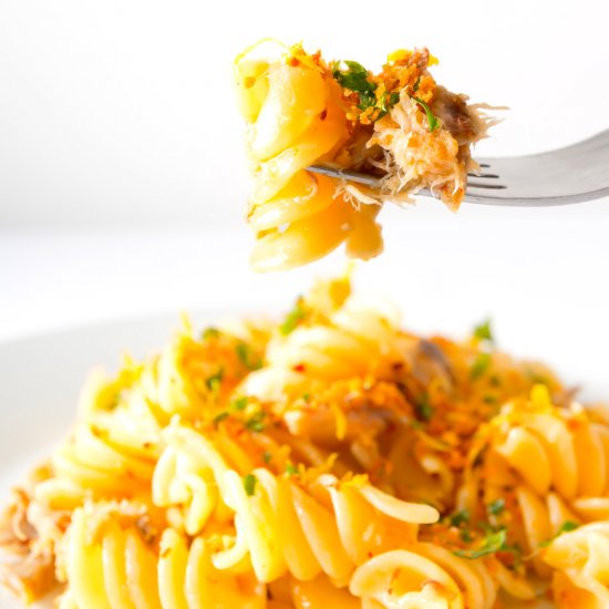 Smoked Mackerel Fusilli With Chili