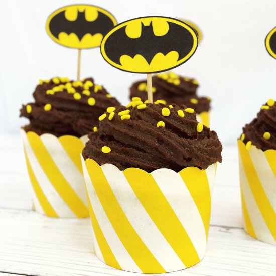 Batman’s Chocolate Brownie Cupacake