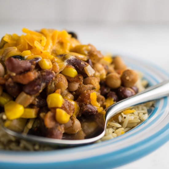 Instant Pot Mixed Bean Chilli