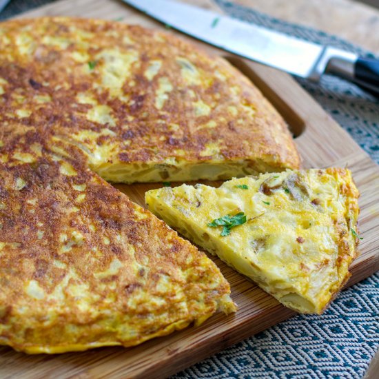 Potato Onion Frittata In A Skillet