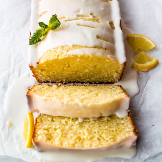 Iced Lemon Pound Cake