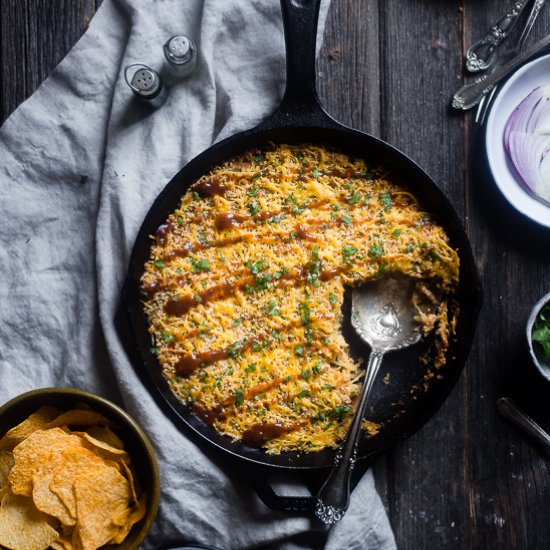 BBQ Chicken Spaghetti Squash Bake