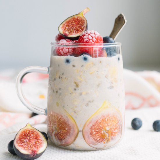 Fig & blueberry bircher muesli