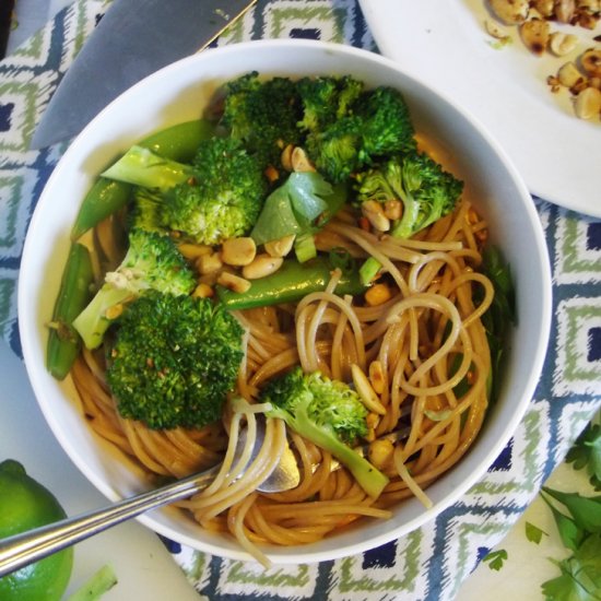 Zesty Noodles w/ Lime Peanut Sauce