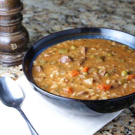 Vegetable Beef and Barley Soup