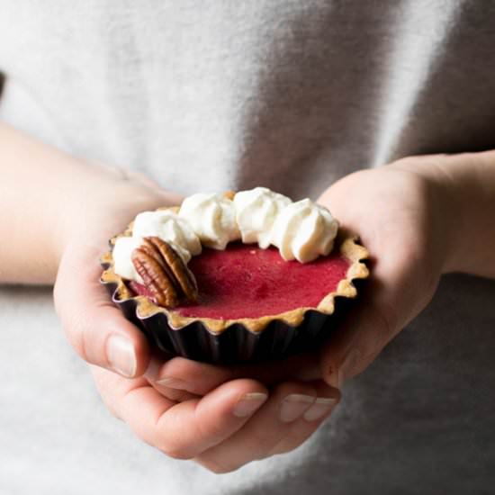 Cranberry Curd Pecan Tartlets