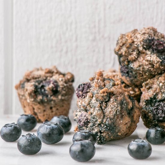 Mini Blueberry Buckwheat Muffins