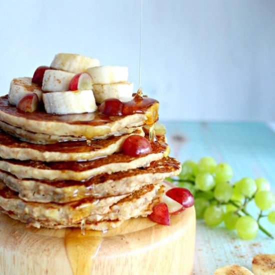 Healthy Oatmeal Banana Pancakes