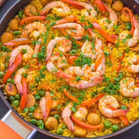 Sausage & Shrimp Paella