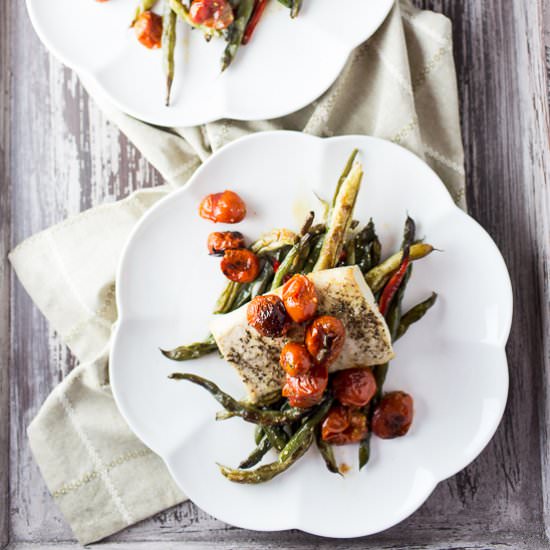 Roasted Mahi Mahi with Green Beans