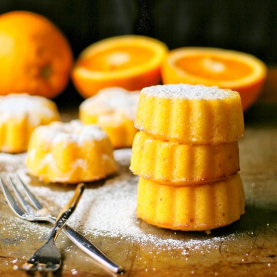 Semolina, coconut & marmalade cakes