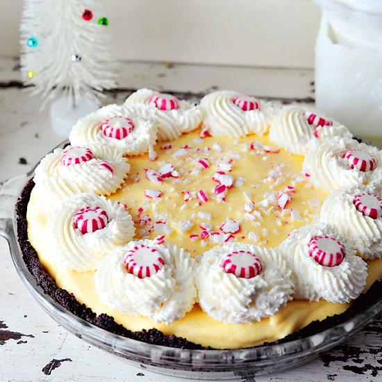 Peppermint Bavarian Cream Pie