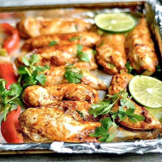 Sheet Pan Chipotle Chicken Fajitas