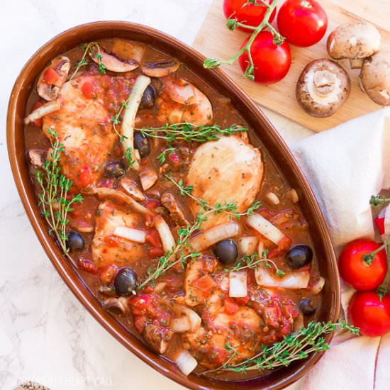 GF Slow Cooker Chicken Cacciatore