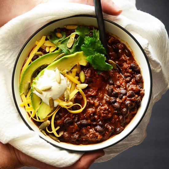 Black Bean & Chorizo Chili